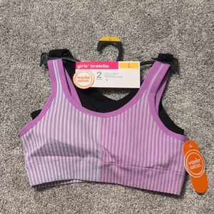 NWT Wonder Nation Girls' Purple Striped Bralette